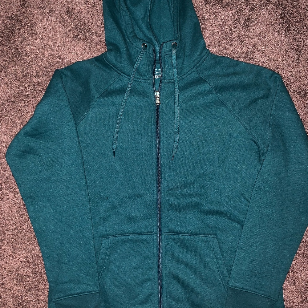 Turquoise Zip-Up Sweatshirt